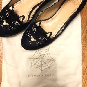 CHARLOTTE OLYMPIA KITTEN FLATS SIZE 37.5